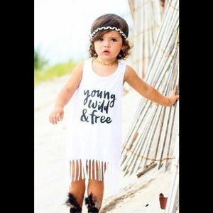Little girls wild and free boho dress